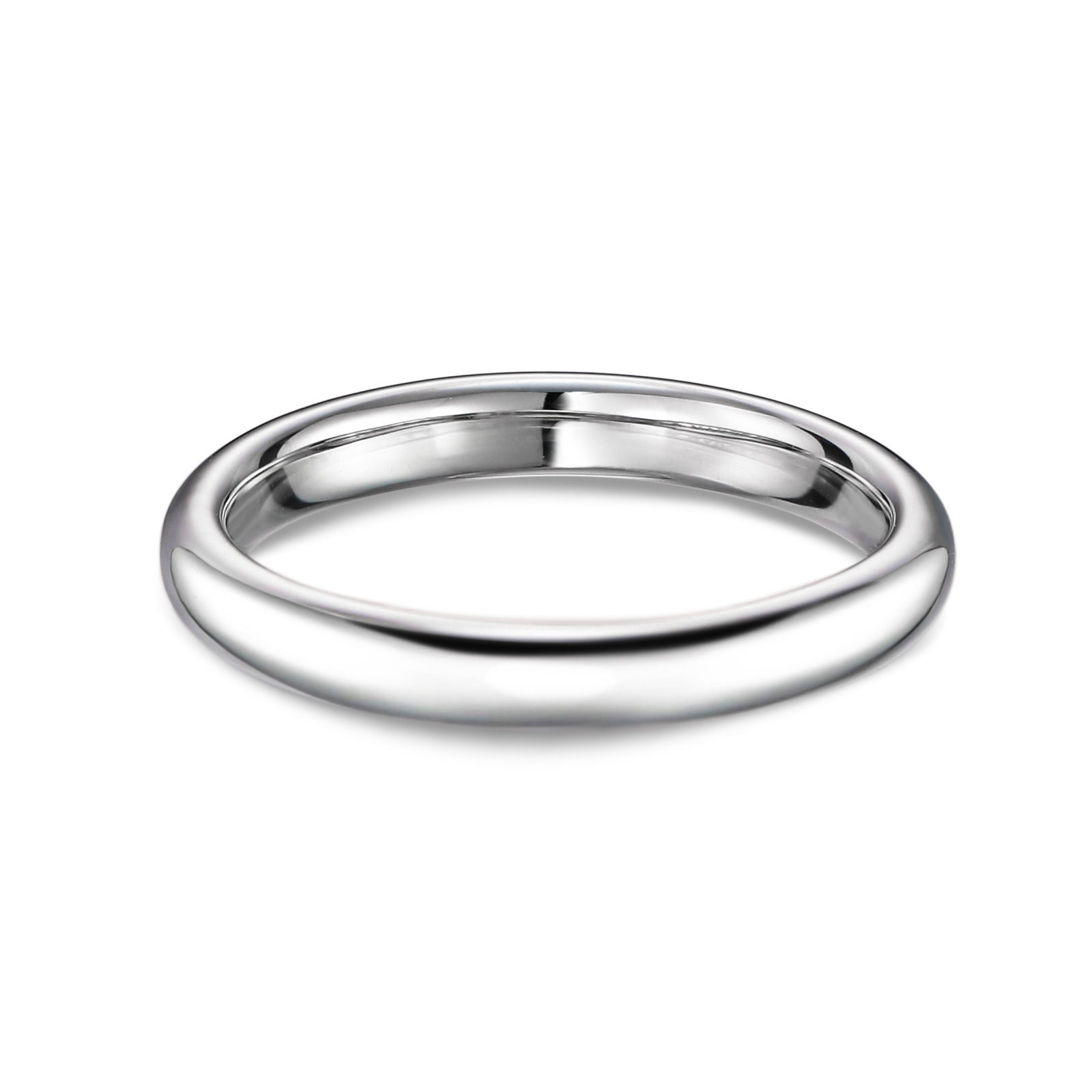 結婚指輪No1（鍛造）2.5 ダイヤモンド 3個 プラチナ(幅2.5mm / Pt950) ラウンドリング・甲丸 | 結婚指輪の通販 | 山梨