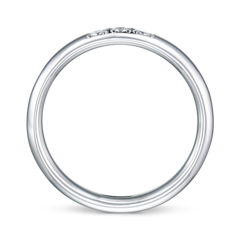 結婚指輪No1 3.0 ダイヤモンド 3個 プラチナ 前幅