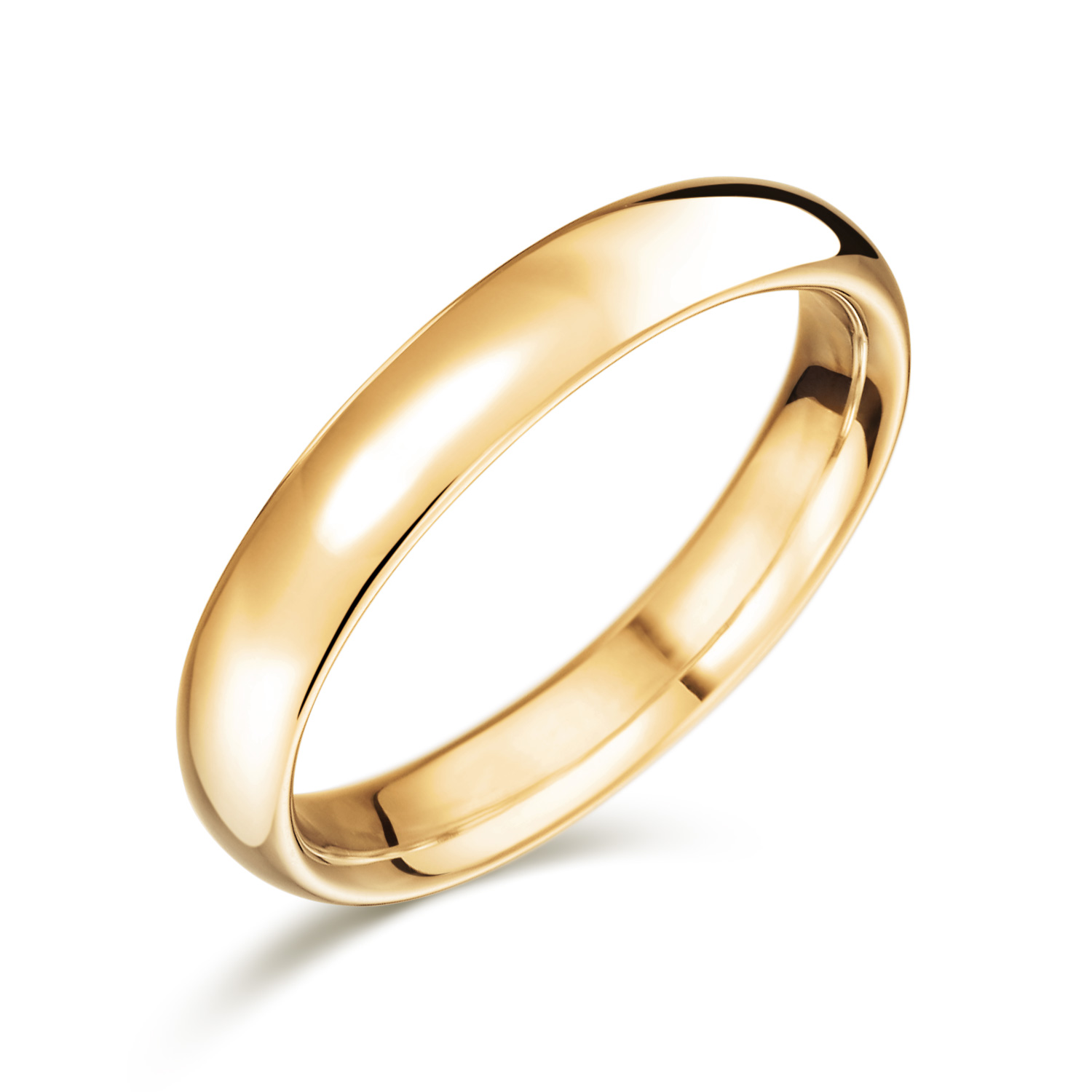 結婚指輪No1（鍛造）3.5ゴールド(幅3.5mm / K18)ラウンドリング・甲丸 