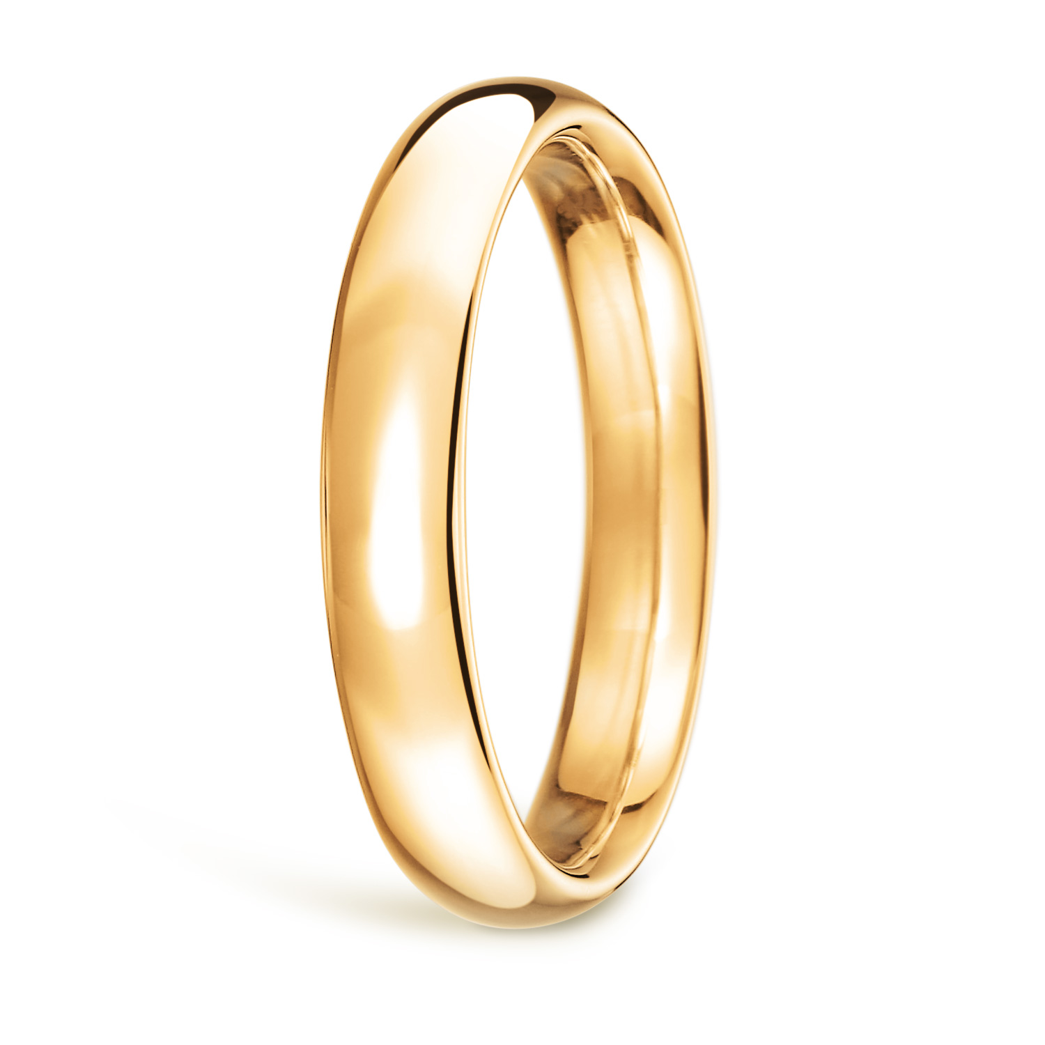 結婚指輪No1（鍛造）3.5ゴールド(幅3.5mm / K18)ラウンドリング・甲丸 