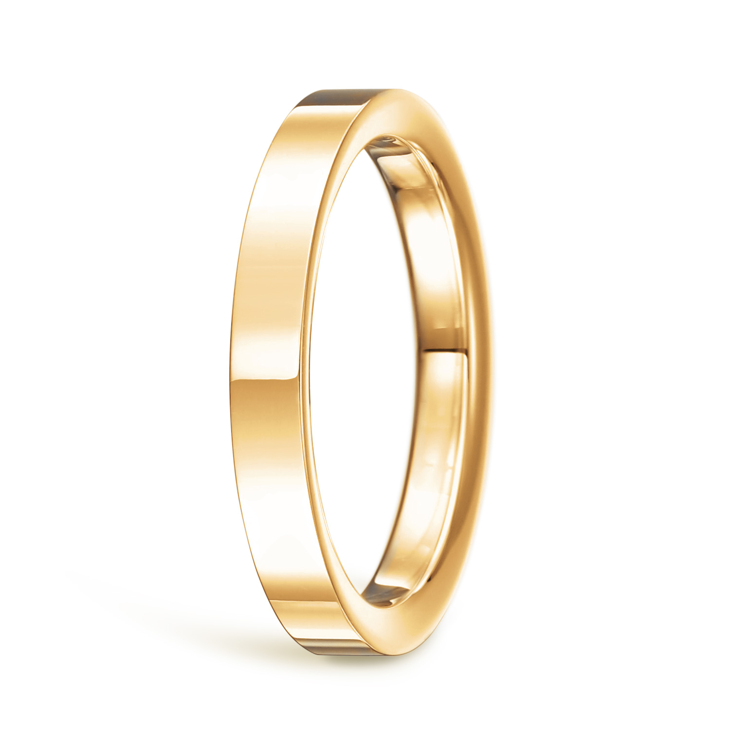 結婚指輪No2（鍛造）2.5ゴールド(幅2.5mm / K18) スクエア・平打 