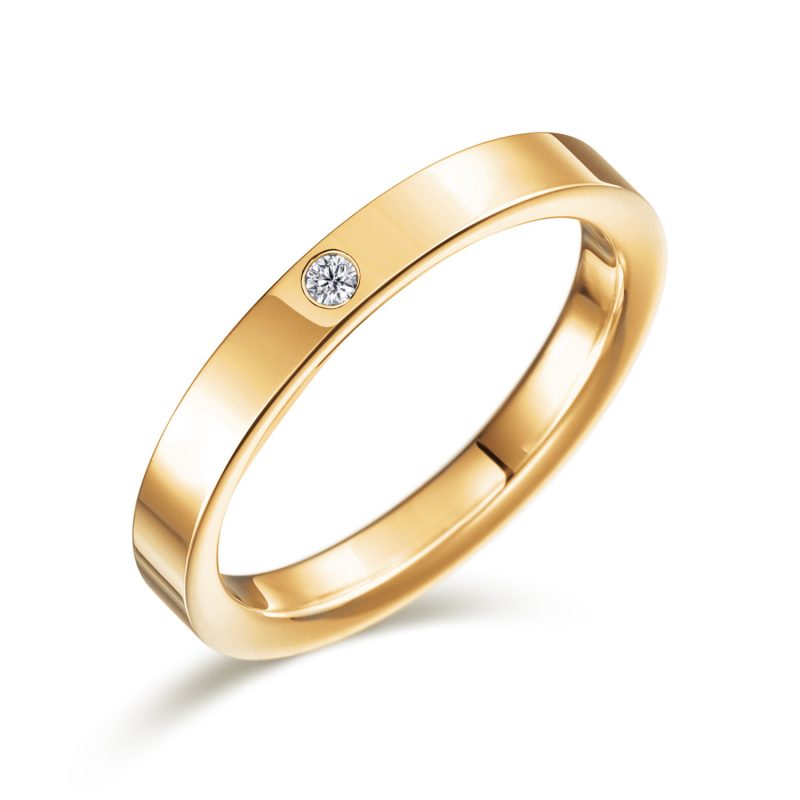 結婚指輪No2 ダイヤモンド 0.01ct ゴールド
