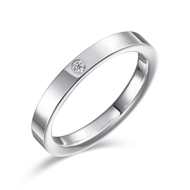 結婚指輪No2 2.5 ダイヤモンド プラチナ 後幅