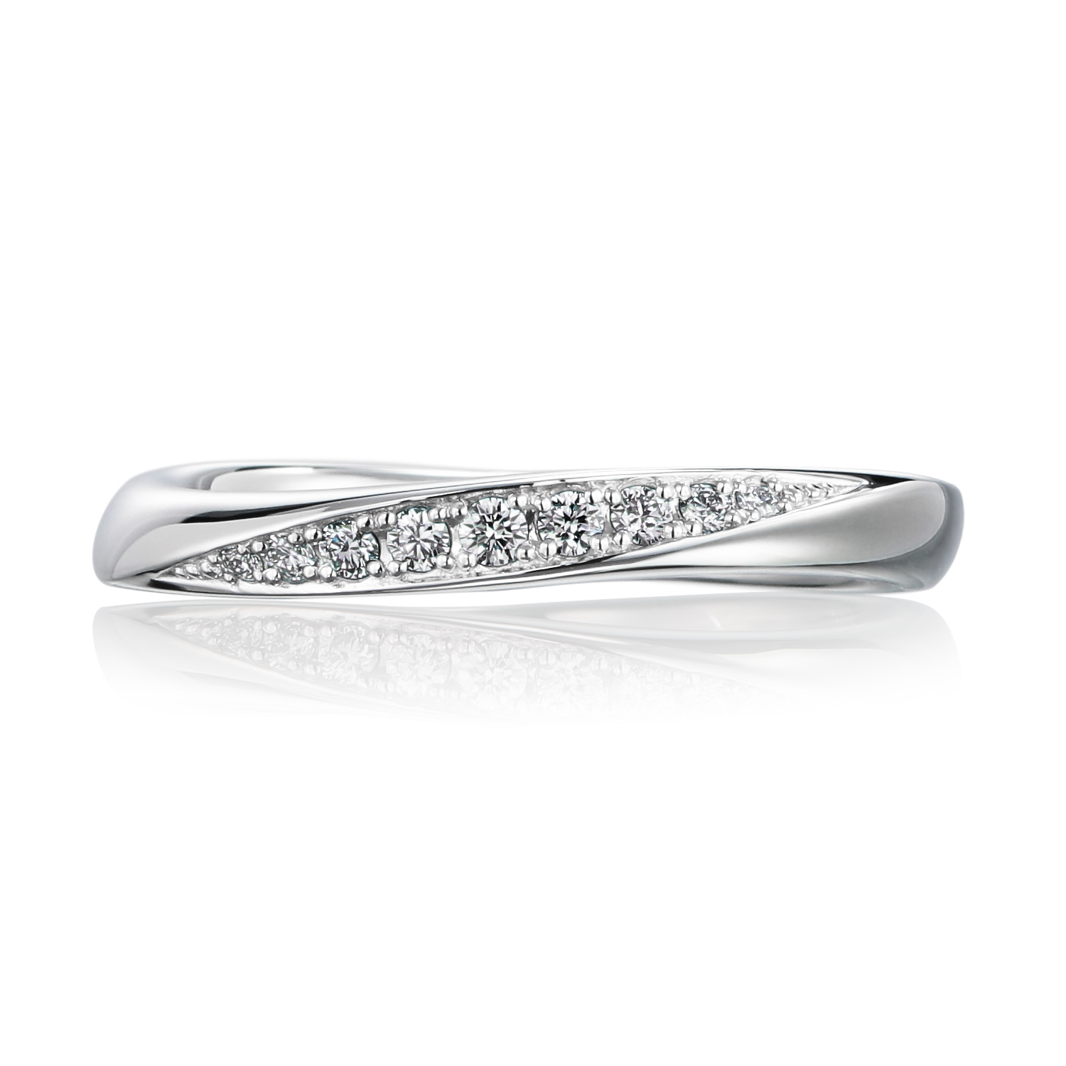 結婚指輪no3 2 5 ダイヤモンド プラチナ 幅2 5mm Pt950 ウェーブ 波模様 結婚指輪の通販 山梨 甲府のジュエリーブランドizuru