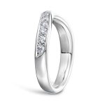 結婚指輪No5 ダイヤモンド 0.28ct プラチナ V デザイン