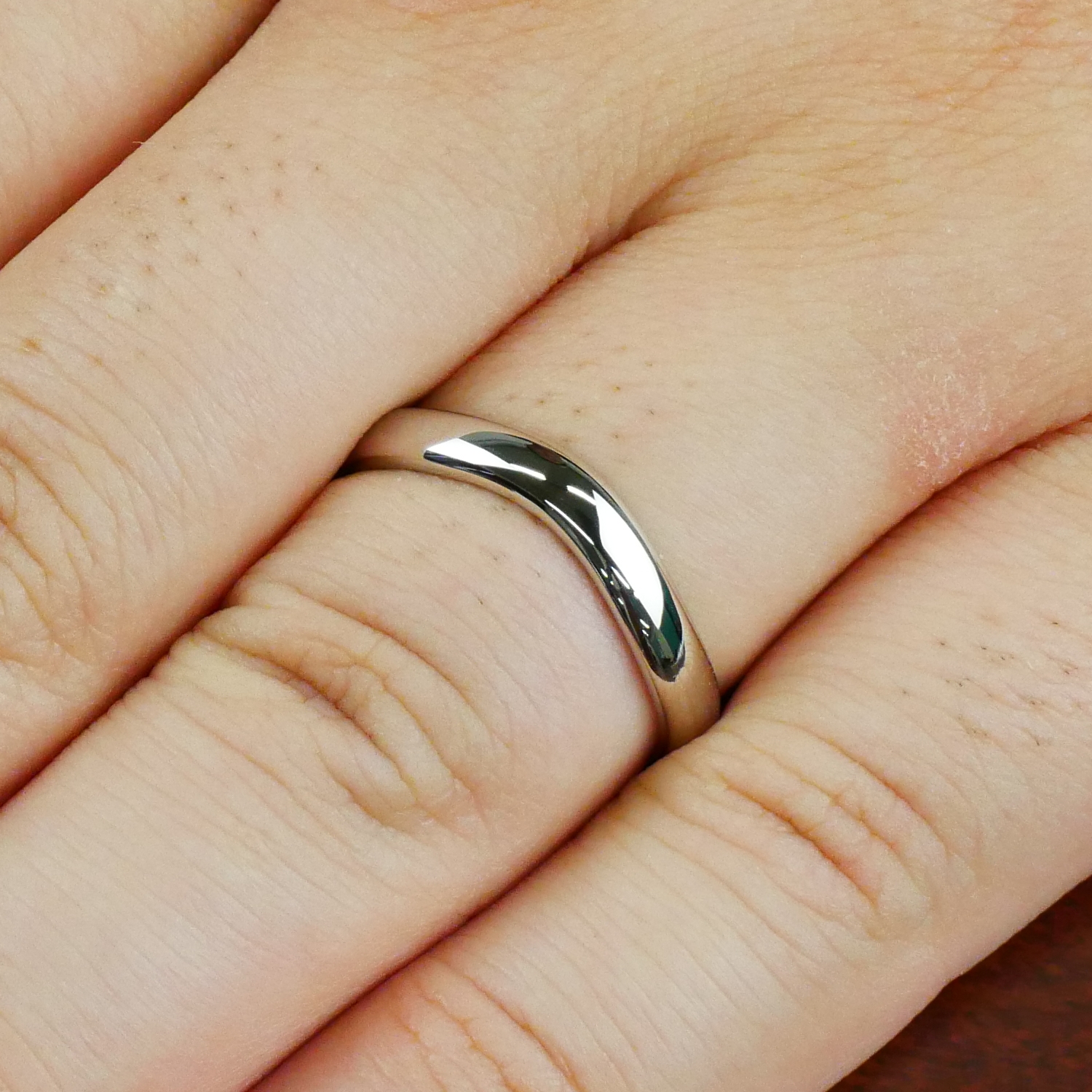 結婚指輪No6 3.5 プラチナ(幅3.5mm / Pt950) ウェーブ・メンズ（男性用） | 結婚指輪の通販 | 山梨・甲府のジュエリー