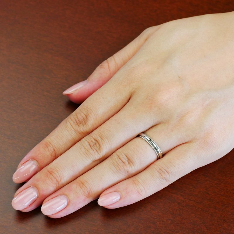 結婚指輪 ミルグレイン 女性用 プラチナ
