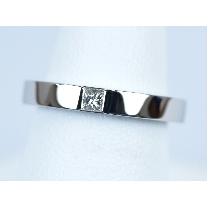結婚指輪 0.08ctダイヤモンド プラチナ(幅2.8mm / Pt950) プリンセス 