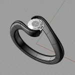 0.3ctのダイヤモンド、オーダーメイドの婚約指輪の原型