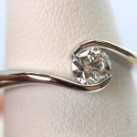 0.33ctのダイヤモンド、新しいオーダーメイドの婚約指輪