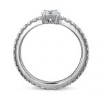 0.3カラット プリンセスカット フルエタニティリング 婚約指輪