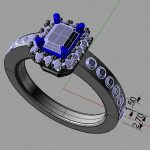 婚約指輪　CAD