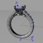 婚約指輪　CAD