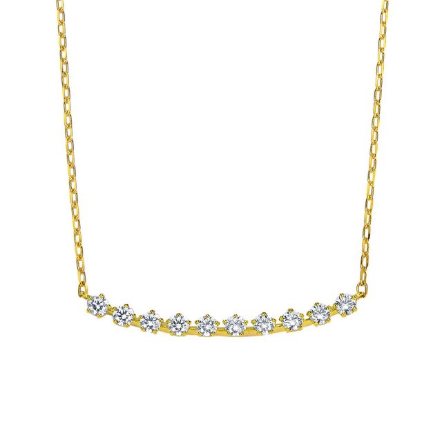 クレッセント・ムーン ダイヤモンド 0.30ct K18 ペンダント