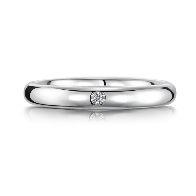 結婚指輪No1 2.5 ダイヤモンド プラチナ 後幅