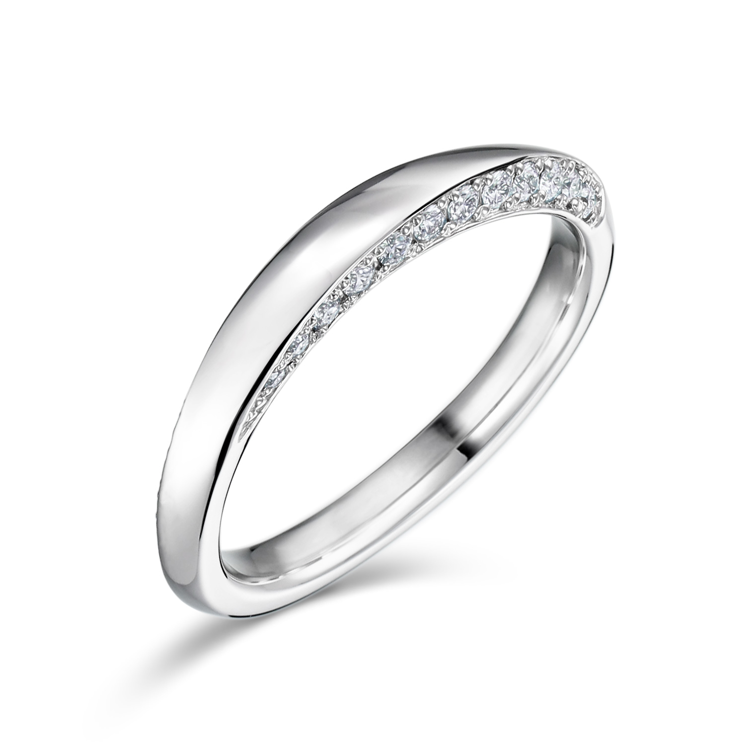 結婚指輪No4 2.5 ダイヤモンド プラチナ(幅2.5mm / Pt950) らせんデザイン | 結婚指輪の通販 |  山梨・甲府のジュエリーブランドIZURU