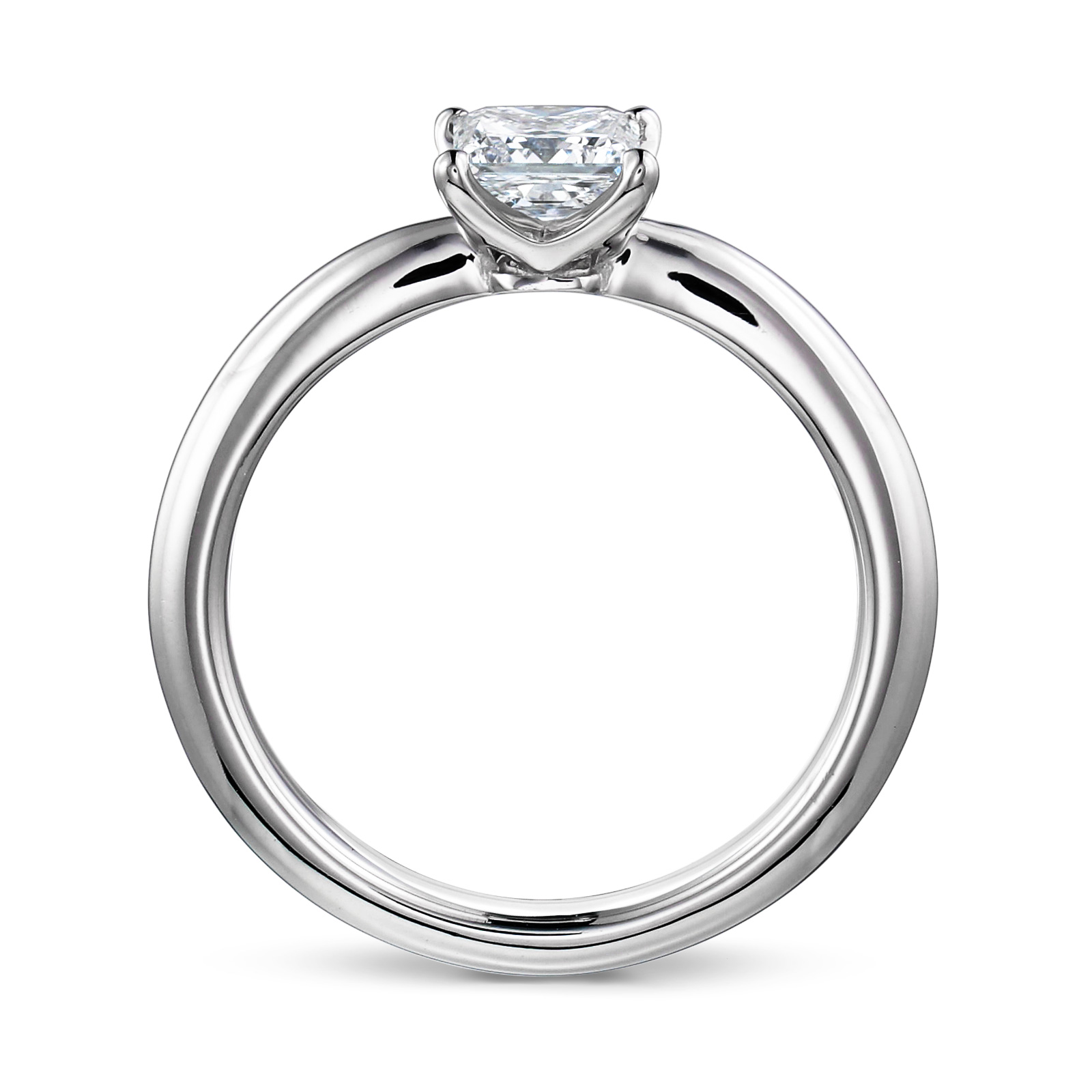 限定】婚約指輪 プリンセスカット 0.55ct E VVS1 ダイヤモンド 