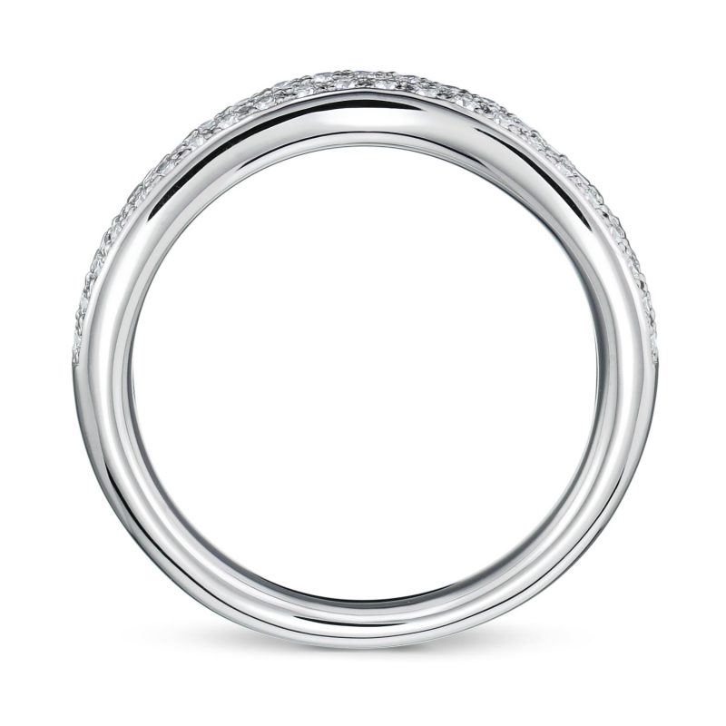 パヴェリング 結婚指輪 MAYU プラチナ(幅2.5mm / Pt950) U字