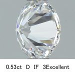 ダイヤモンド 0.53ct D IF 3Excellent