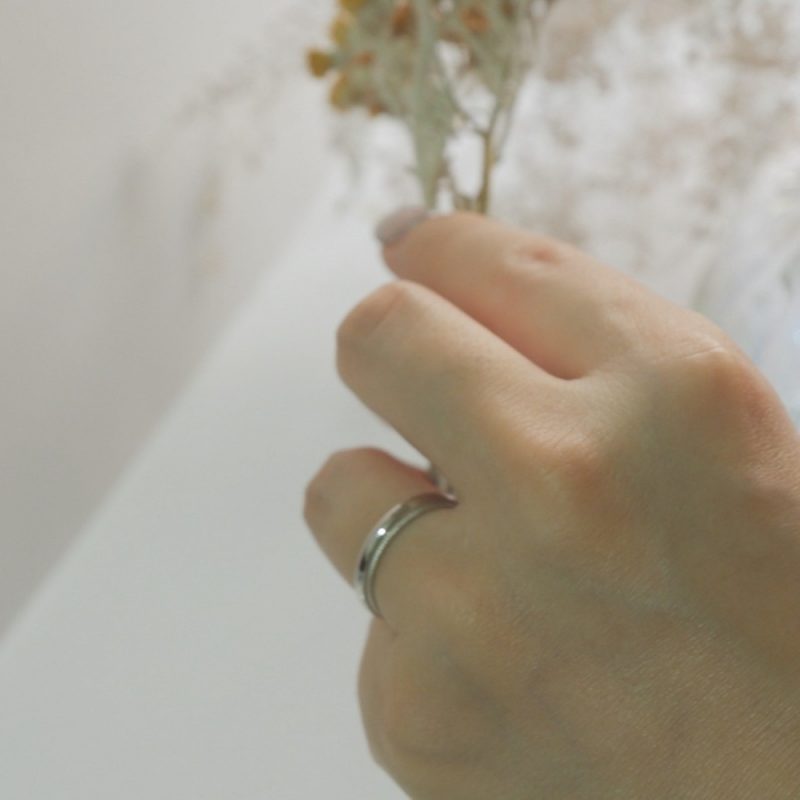 結婚指輪 ミルグレイン 女性用 プラチナ(幅3.0mm / Pt900)