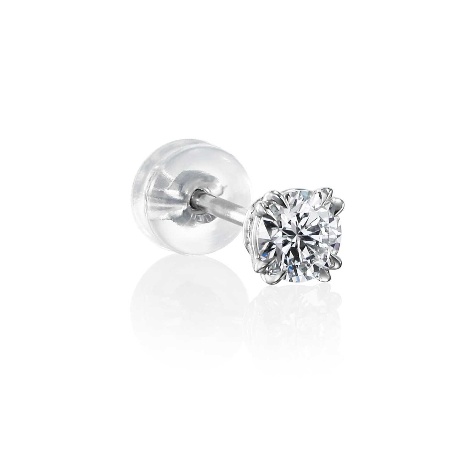 プラチナ・ダイヤモンド0.3ct シングルピアス-