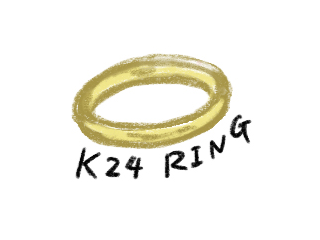 純金の指輪のイラスト
