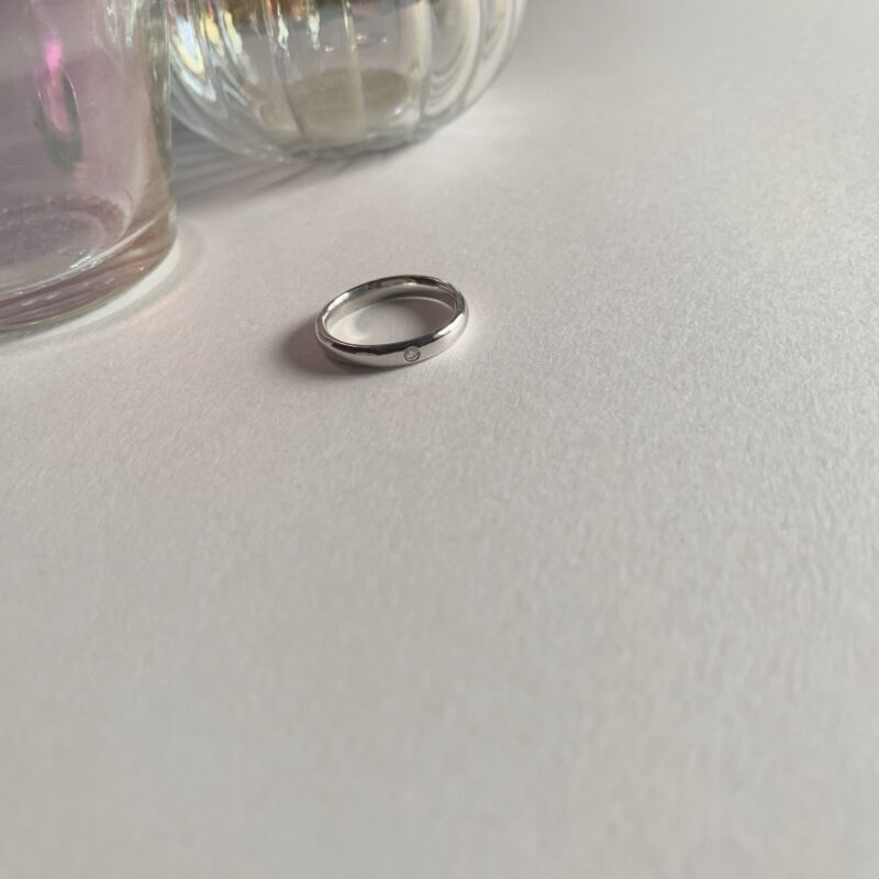 結婚指輪No1 Diamond 0.03ct プラチナ(幅3.0mm / Pt950)
