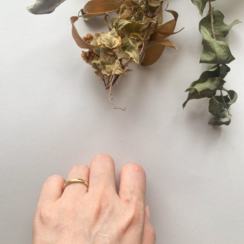 結婚指輪No1（鍛造）男女兼用 ゴールド(幅3.0mm / K18)