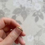 結婚指輪No1（鍛造）Diamond 0.01ct ゴールド(幅2.5mm / K18)