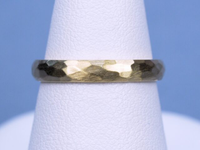 結婚指輪 ハンマー 槌目 ゴールド 幅 3.0ミリ