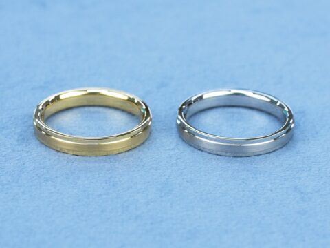 結婚指輪 凸 プラチナ ゴールド